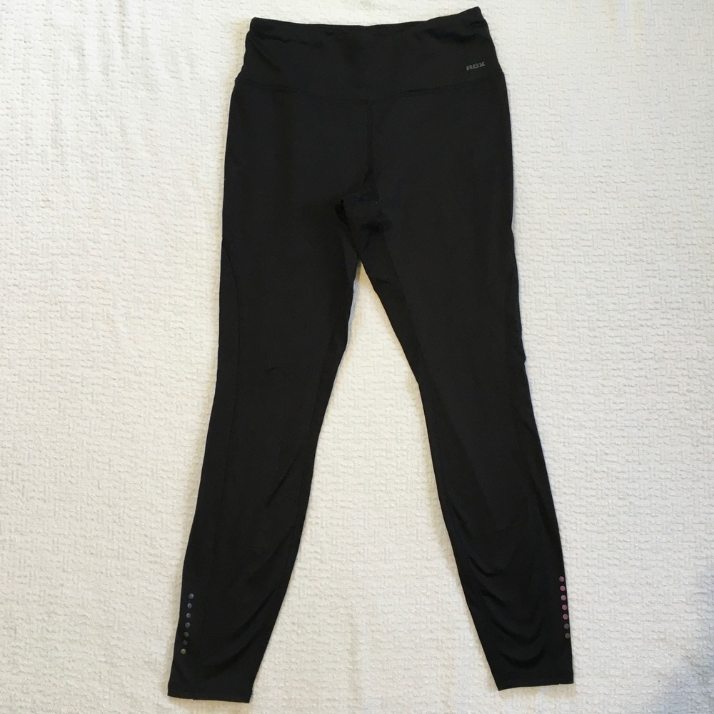 RBX Womens Black Athletic Performance Leggings Size S Athleisure Workout